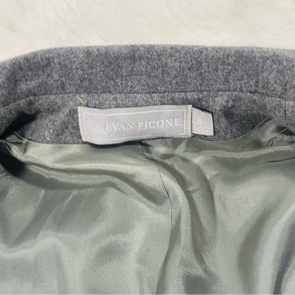 Evan Picone Vtg 80’s Heather Grey Single Breasted Wool Blazer Jacket USA Sz 10 - Picture 11 of 14